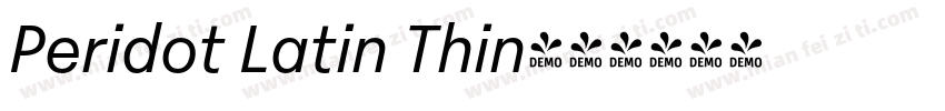 Peridot Latin Thin字体转换